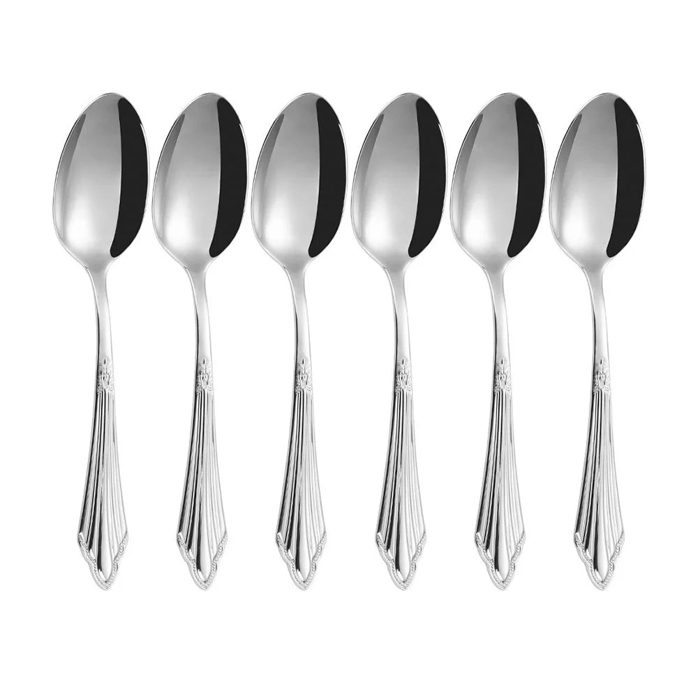 Set di 6 cucchiai da tavola da 6 cucchiai da zuppa in acciaio inossidabile Set di cucchiai da zuppa Royal 6 pezzi per cucina/casa/ristorante