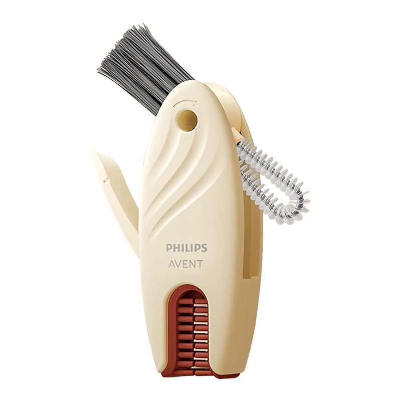 Set di 10 spazzole per la pulizia delle biberon Avent W67 con testina in silicone a ventosa magnetica per lavare e scolare senza danneggiare la biberon
