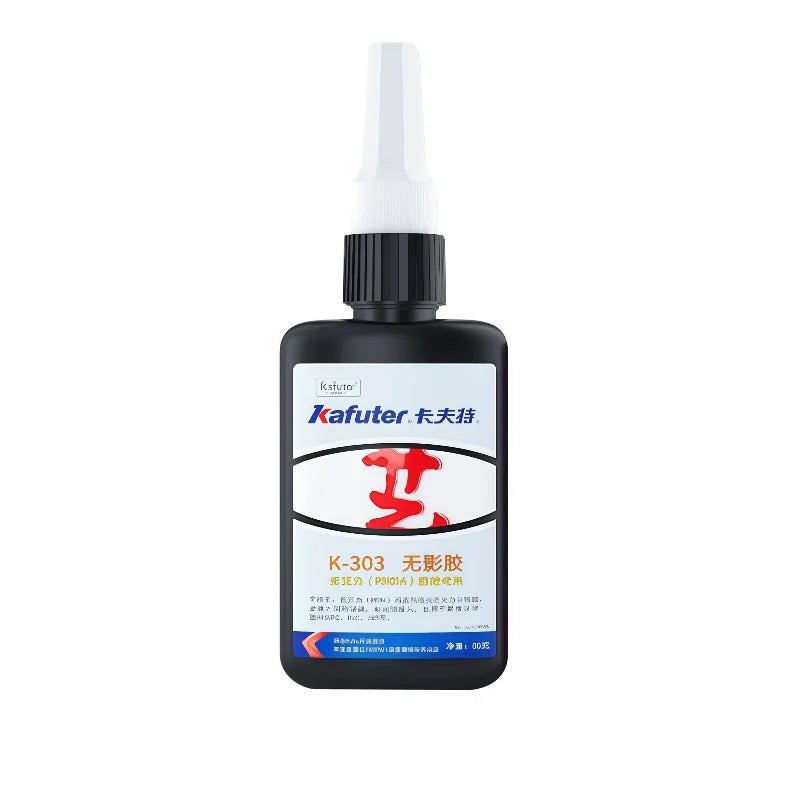 Kafuter K300 K302 K303 K306 Colla Acrilica UV per Vetro, Metallo, Plastica ABS - Adesivo Trasparente ad Alta Tenuta