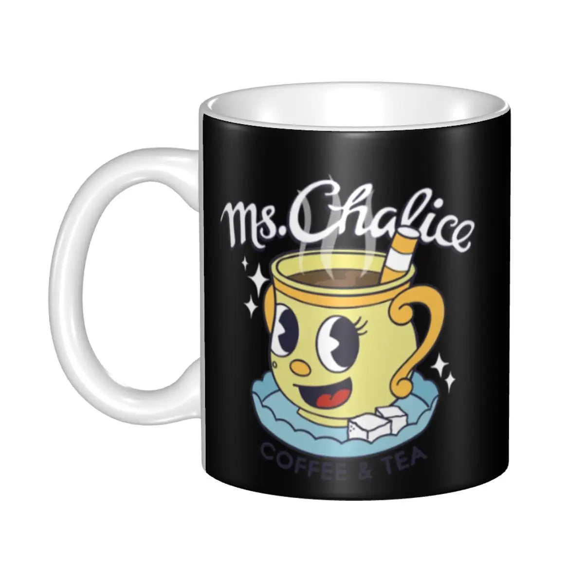 Tazze da caffè personalizzate CupHead e MugMan personaggi dei videogiochi elettronici fai da te tazza da tè al latte in ceramica