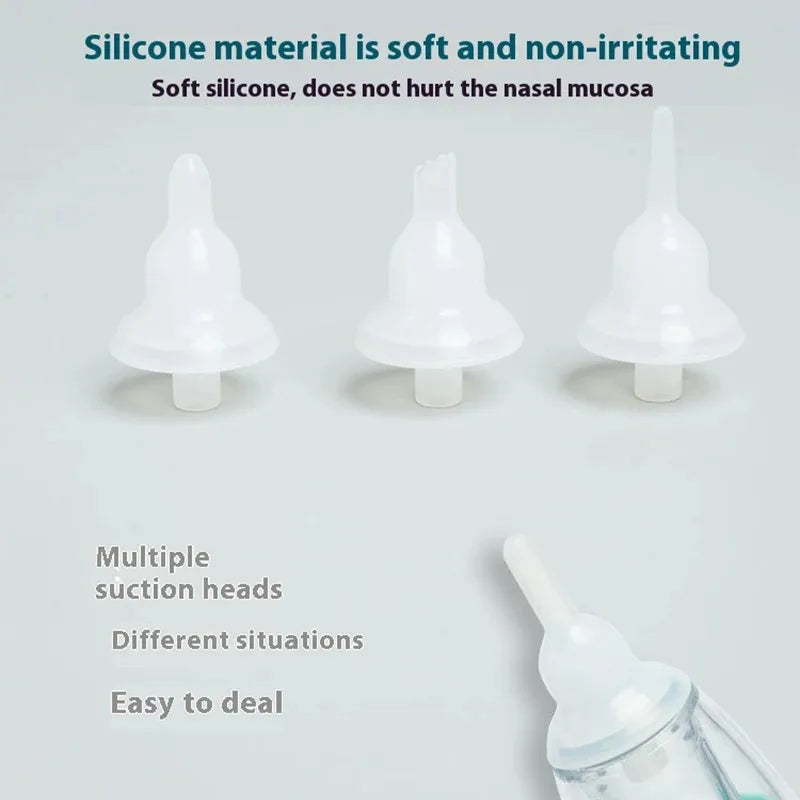 Aspiratore Nasale Elettrico per Bambini in Silicone con Aspirazione Regolabile, Sicuro, Pratico e Silenzioso