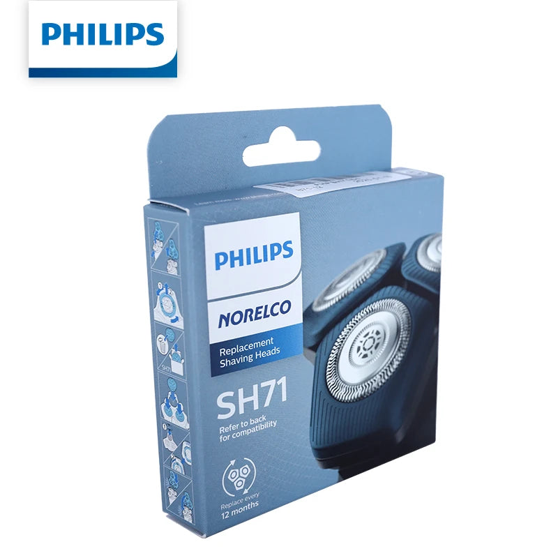 Testine di ricambio Philips SH71/51, confezione da 3, set lamina e lama per rasoi elettrici Philips Serie 5000 e Serie 7000