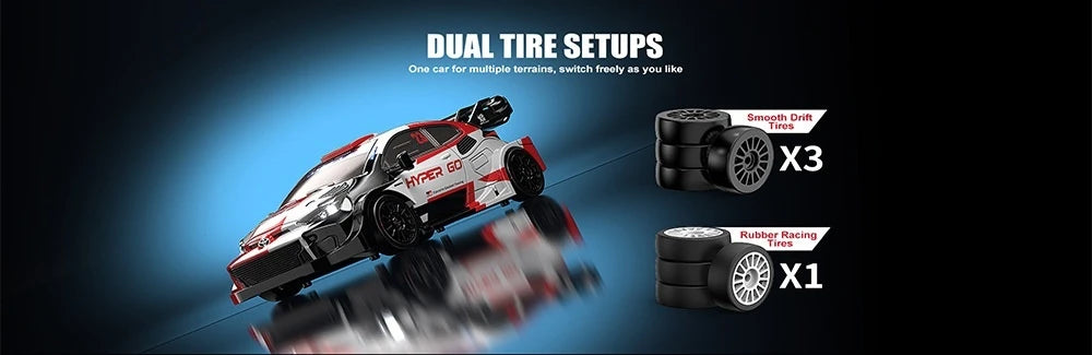 MJX HYPER GO Nuovo Prodotto 43308 Auto Telecomandata 1/43 Auto da Rally per Interni ed Esterni, Drift ad Alta Velocità, Trazione Integrale