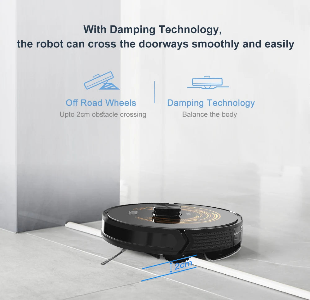 Aspirapolvere robot ABIR K30, stazione di svuotamento automatico, Lidar laser, aspirazione 6500PA, mappatura multipiano, apparecchio asciutto e bagnato per la casa intelligente