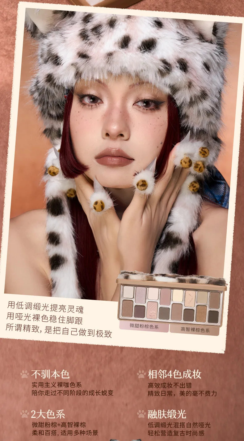 Qianyan Cheeryep Nuova Palette Ombretti 16 Colori Qianyan Glitter Camaleonte Opaco Perlescente Flash Plate Qian Yan Cowherd Sequins