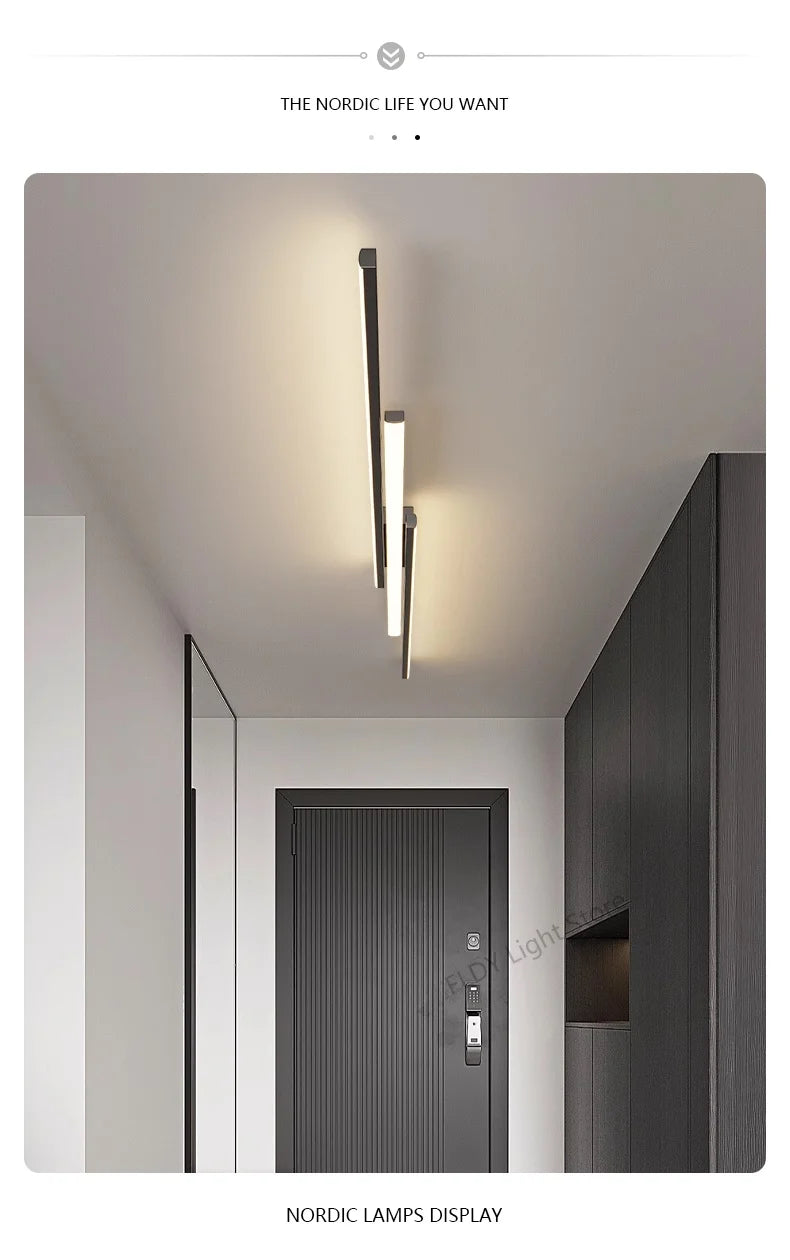 Lampada da soffitto moderna linea Luci a LED Soggiorno Sala da pranzo Camera da letto principale Apparecchio Lampadario a soffitto Sconce da parete Apparecchio di illuminazione