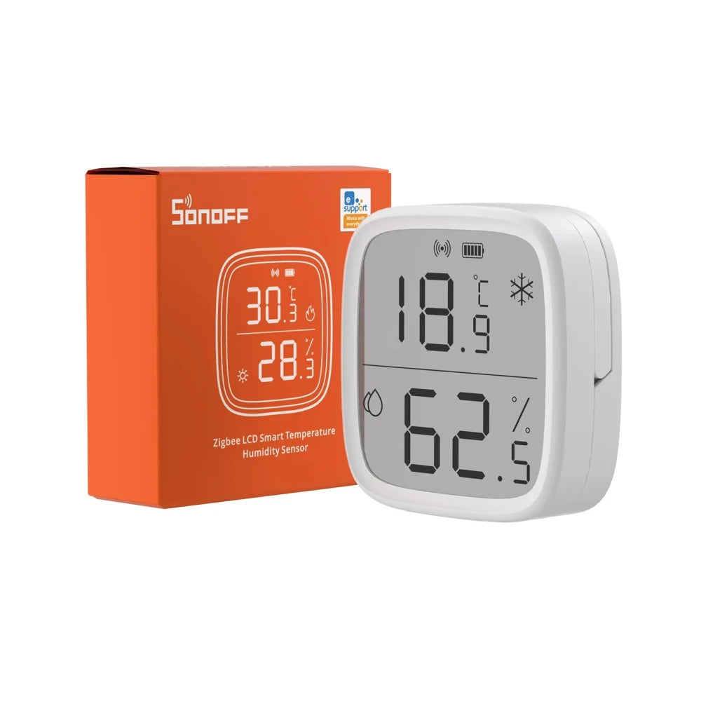 SONOFF SNZB 02D Zigbee Sensore di Umidità di Temperatura SNZB-02D con Schermo LCD per EWeLink SONOFF ZigBee Bridge Alexa Alice