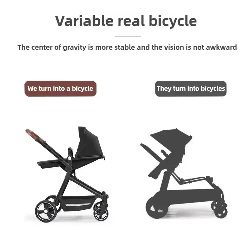 Passeggino Doppio per Bambini da Esterno, Multifunzionale 3-in-1, con Due Seggiolini Auto per Bambini