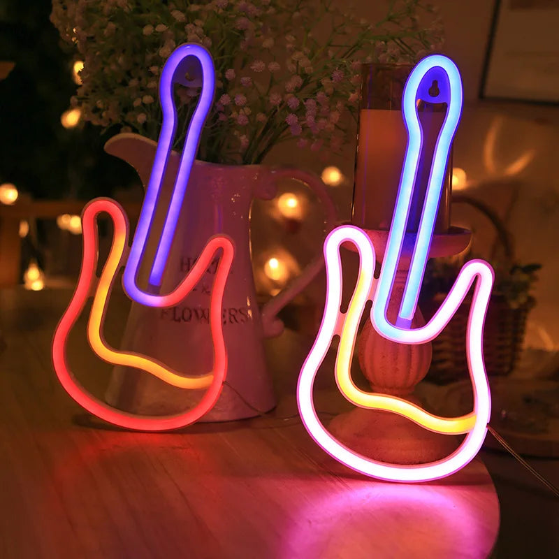 1 pezzo, luce al neon decorativa per un'atmosfera artistica moderna, decorazione da parete per feste natalizie, regalo per matrimoni, scene di laurea, alimentata tramite USB o a batteria (batteria non inclusa)