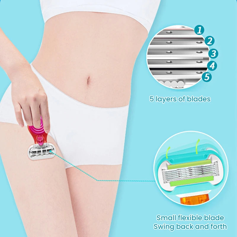 Gillette Venus Depilazione TÈ BIANCO Profumo Beauty Rasoio bianco per le donne Parti intime SPA Breeze Rosa
