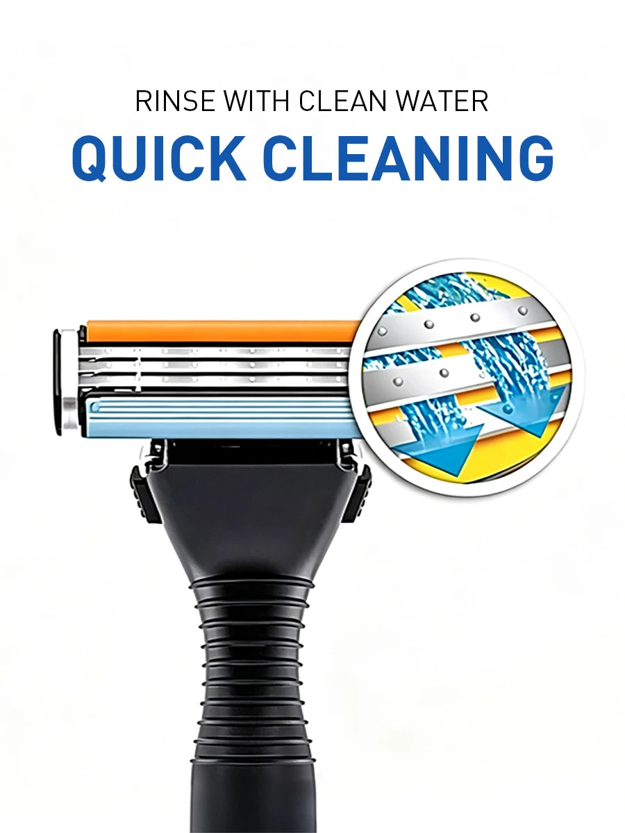 Testine di ricambio per rasoio Gillette Sensor 3, 8 pezzi, lame a 3 strati in acciaio inossidabile nano con striscia lubrificante per Sensor3 Vector3