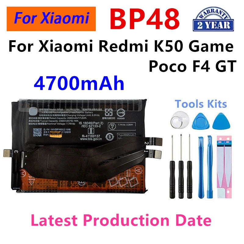 Batteria BP48 BP41 BP53 BP4K BP47 BP5E BP44 BP4C BP4H per Xiaomi Redmi Note 11T 12 Pro /K50 /K20 Pro/A5 /K70 Ultra