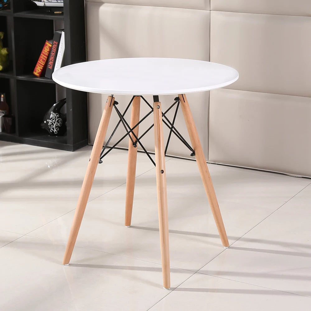 Tavolo rotondo moderno con piano bianco Tavolo da pranzo semplice per il tempo libero Tavolino nordico Tavolo da negoziazione Balcone tulipano (dimensioni: 70 cm)