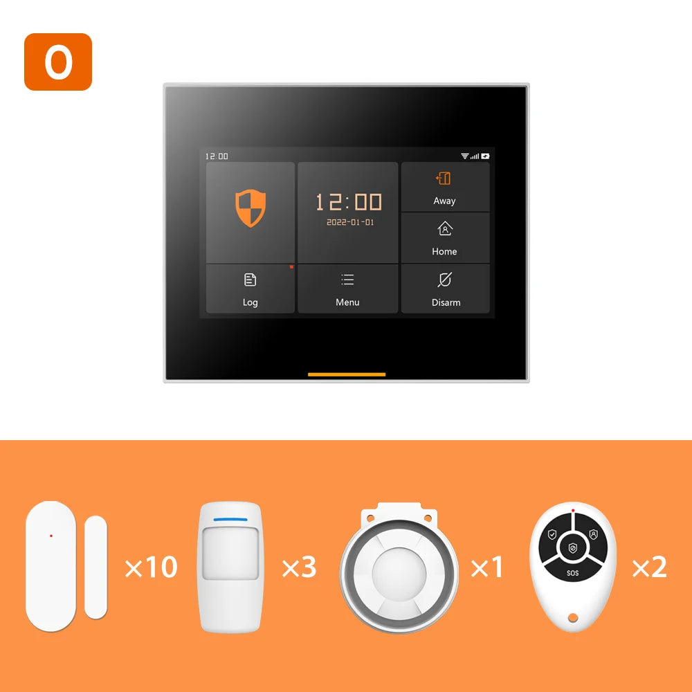 Staniot WiFi versione Tuya kit di sistemi di allarme di sicurezza domestica Wireless WiFi intelligenti compatibili con Alexa e G
