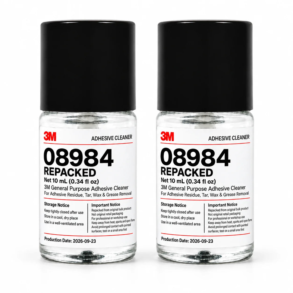 3M 08984 Detergente Rimuovi Adesivi 10mL Ricompresso, Rimuovi Residui di Colla, Adesivi, Catrame, Cera e Grasso per Officina di Detailing Auto
