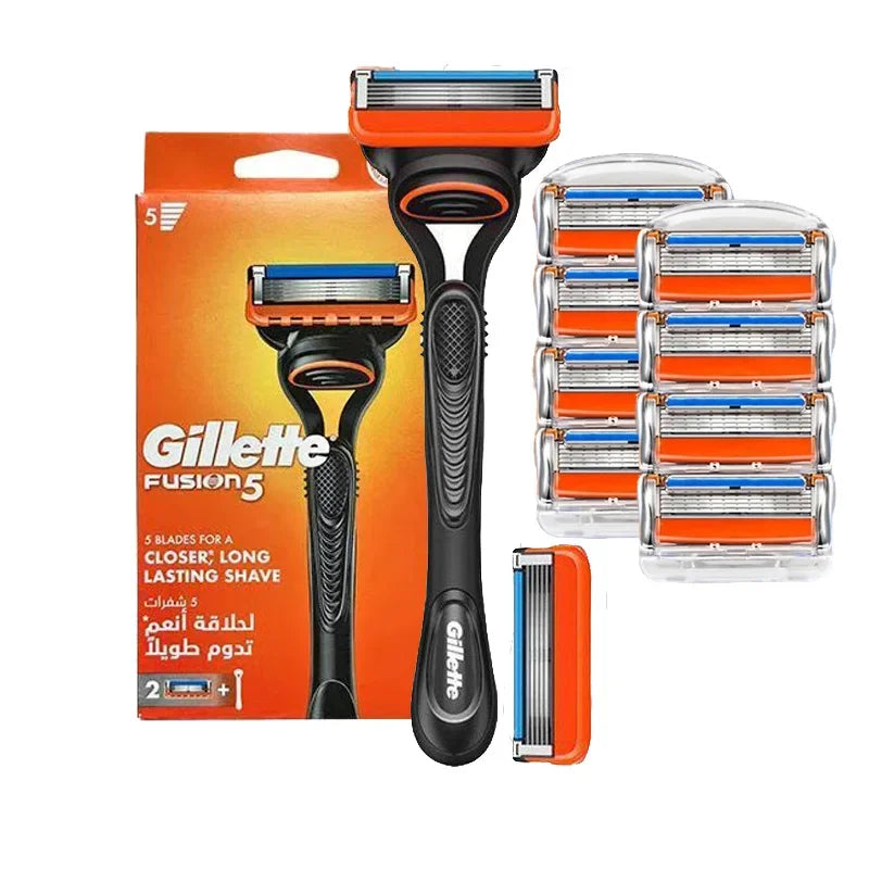 Rasoio di Sicurezza Manuale Gillette Fusion 5 per Uomo con Lame di Ricambio a 5 Strati