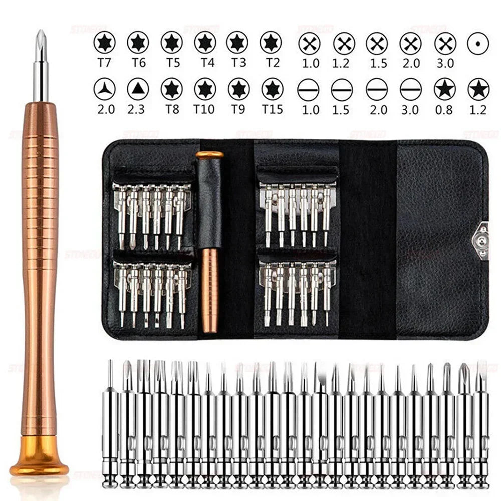 Set di cacciaviti di precisione, Kit di attrezzi per Laptop, Kit di riparazione di cacciaviti per Computer professionale 152/25 in 1 cacciavite Torx T5 T6