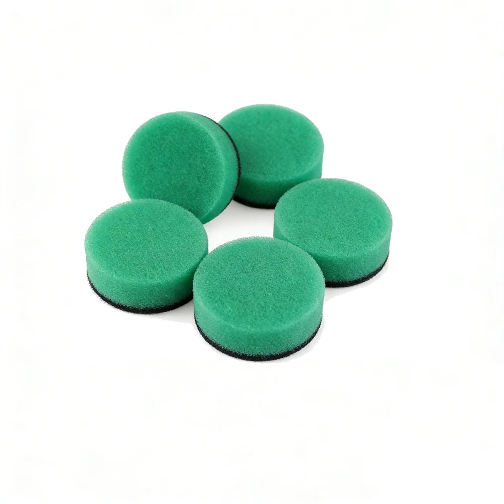 SPTA 5 pezzi 1 pollice (30 mm) 2 pollici (50 mm) mini tamponi in schiuma spugna per lucidatura per kit di lucidatura per dettagli trapano rorario per auto
