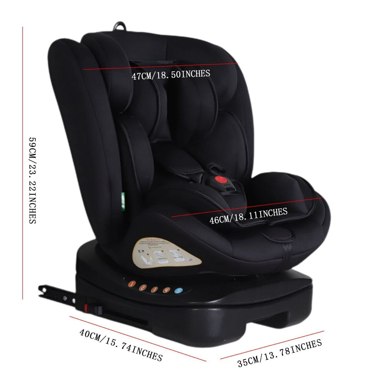 Seggiolino Auto per Bambini ISOFIX 360 ° Seggiolino di sicurezza per bambini orientabile in avanti e all'indietro, approvato ECE R129 i-Size, per bambini da 0 a 12 anni.
