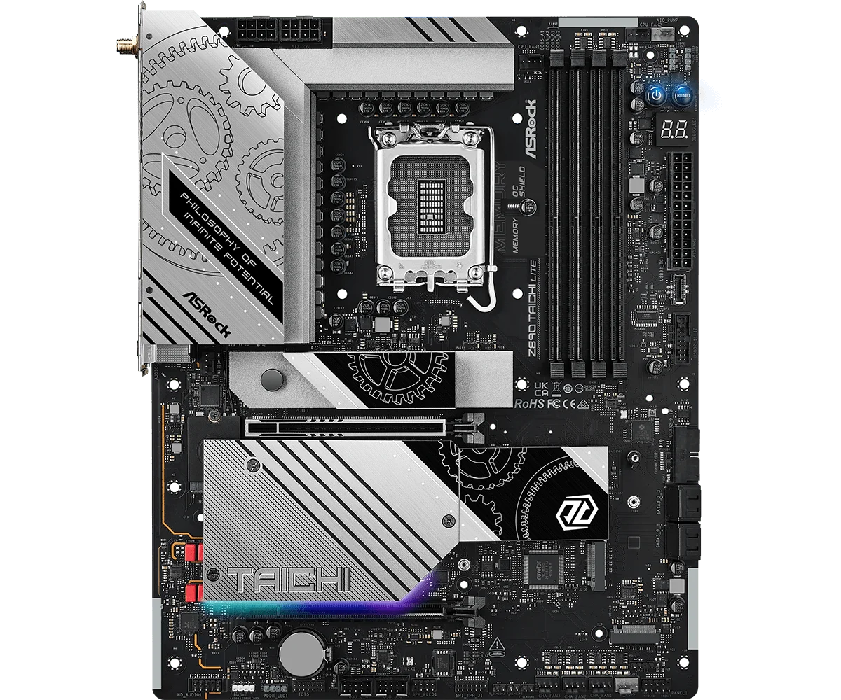 Scheda Madre MSI Z890 TAICHI LITE Intel Z890 LGA1851RL 4xDDR5 256GB ATX Supporta CPU Ultra 9-285K 7-265 5-245K 5-230F 5-225