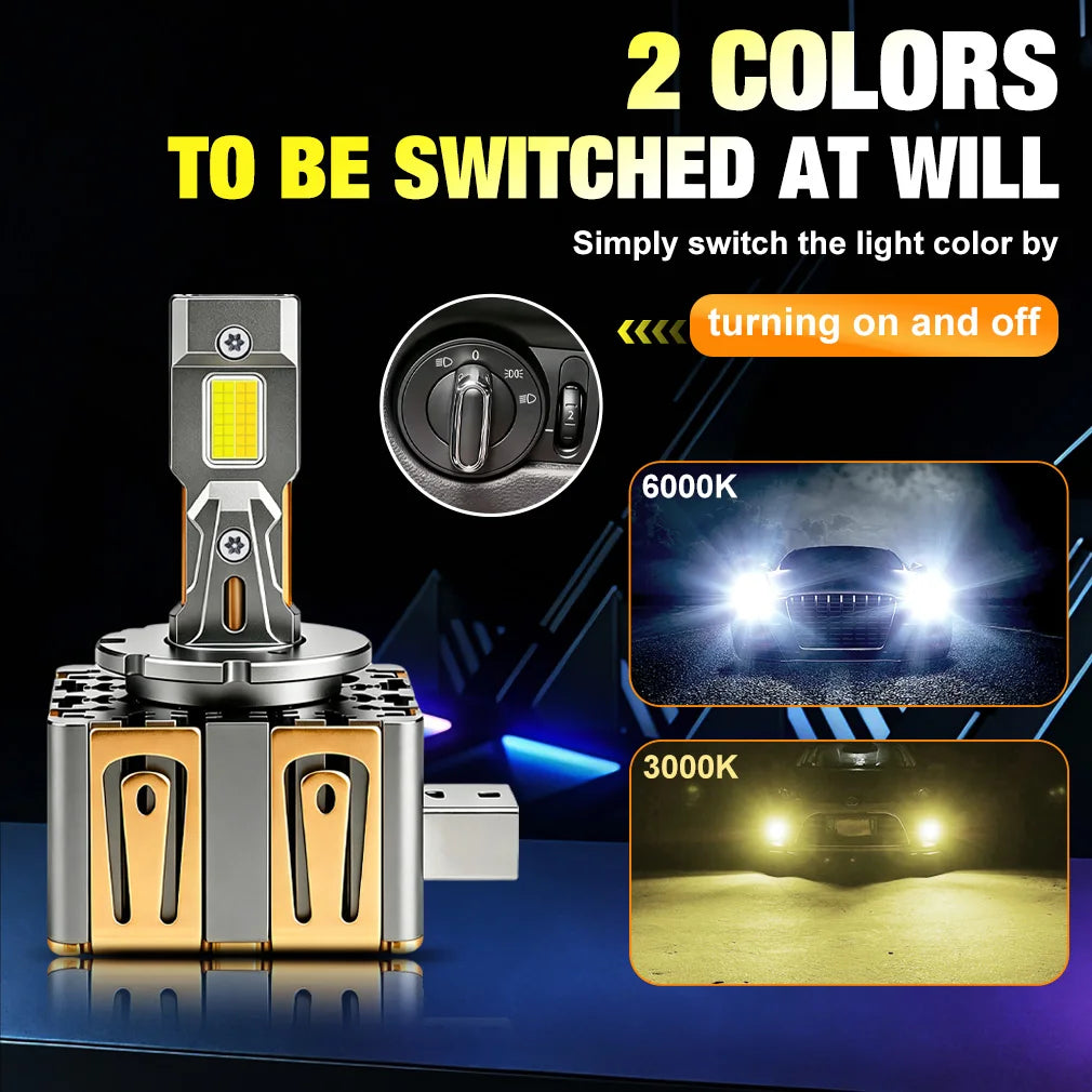 Fari LED XSTORM D1S D3S Canbus Xenon 80000LM 600W D1R D3R Lampadine LED HID 1:1 per Auto 6000K 4300K 12V 36V