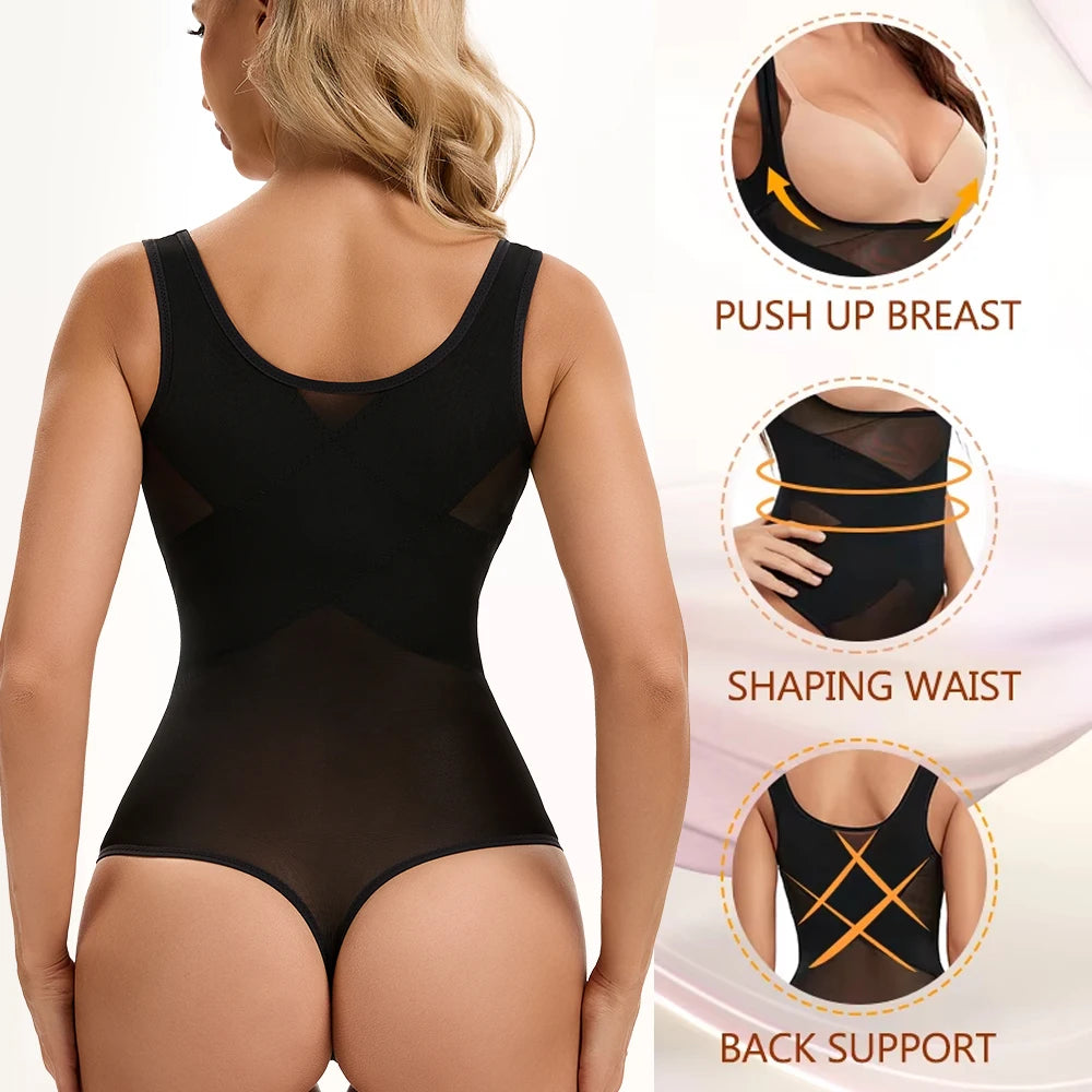 Perizoma in rete Body Shapewear Donna Nuovo Shaper per tutto il corpo Vita sottile Tummy Control Intimo Pancia piatta Corsetto sottoseno