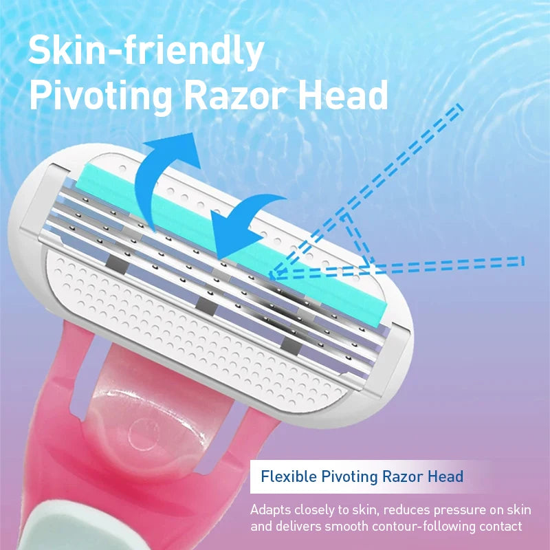 Rasoio Gillette Venus Tropical Mini Rosa con Striscia Lubrificante CloudSense e 3 Lame Flottanti per una Rasatura Liscia (1 Pezzo)