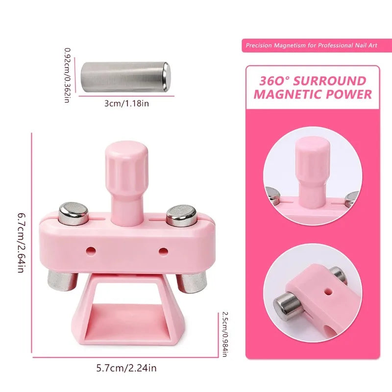 New Rotatable Glass Bead Cat-Eye Nail Art Magnet Gyroscope 3D Strong Magnet No Skills Cat Eye Effect Nail Art Tool for Beginners