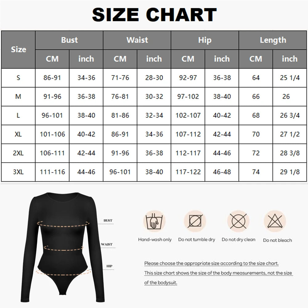 Body a maniche lunghe Perizoma Shapewear Donna New Slim Tummy Control Intimo Pancia Sottoseno Corsetto Abbigliamento femminile Autunno