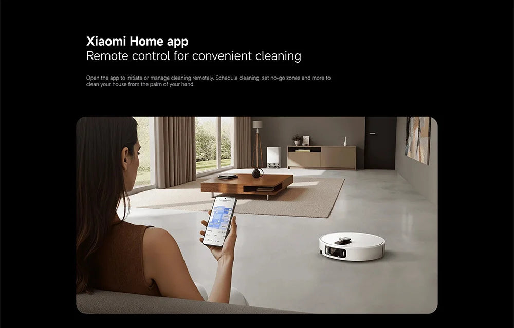 Versione Globale Xiaomi Robot Vacuum 5 Pro Video HD Chiamate Unidirezionali Aspirazione 20000Pa Aspirapolvere Anti-groviglio Senza Problemi Stazione Base Autopulente Mop Estensibile e Spazzola Laterale Controllo Intelligente