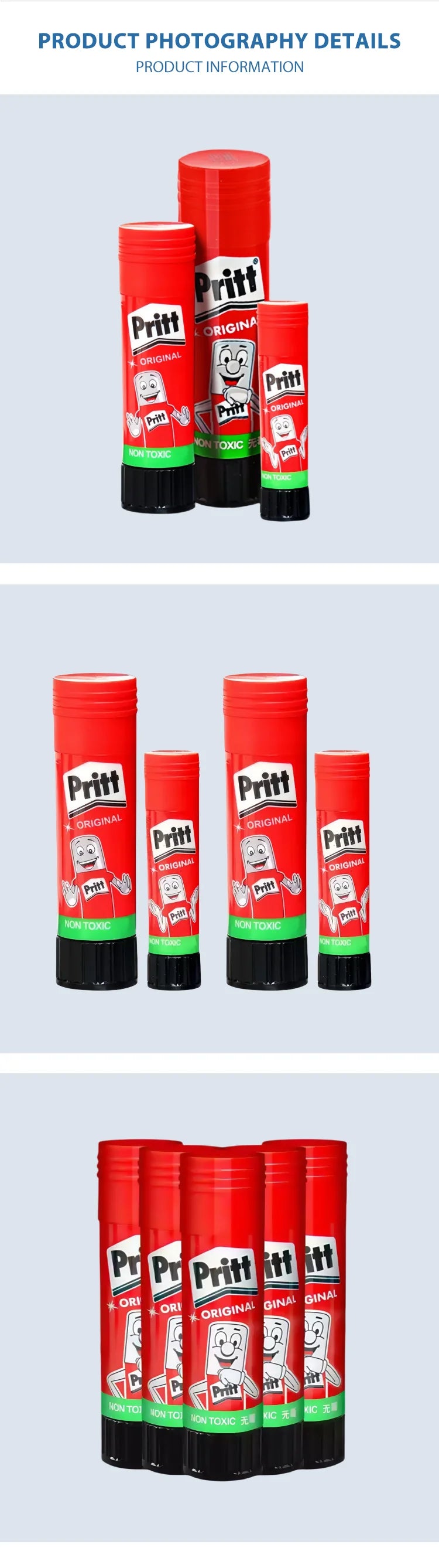 Colla in stick Pritt originale, atossica, lavabile, sicura per bambini, per arti e mestieri