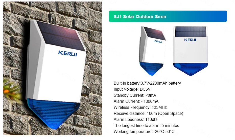 KERUI NUOVO Allarme domestico wireless 4G + WiFi con ampio touch screen IPS da 7 pollici Sistema di allarme intelligente Tuya con sensore di movimento per la casa