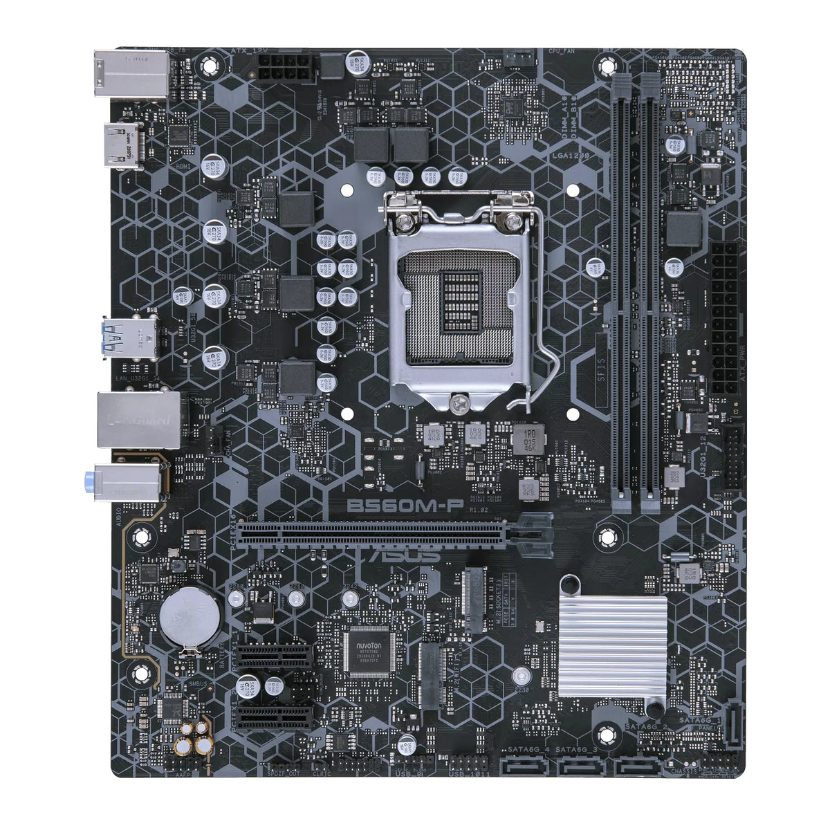 Scheda madre ASUS B560M-P LGA1200 DDR4 Intel B560 con supporto M.2 per CPU Core i3-10100F, Core i3-10300, Core i5-11500, Core i7-10700
