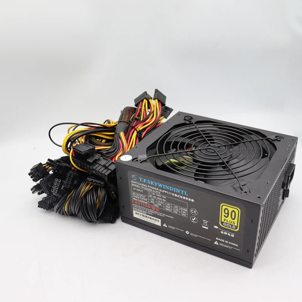 T.F.SKYWINDINTL nuovo 2000W ATX PSU alimentatore minerario supporto alimentazione PC 8 schede Display GPU 95% efficienza per BTC Bitcoin Miner