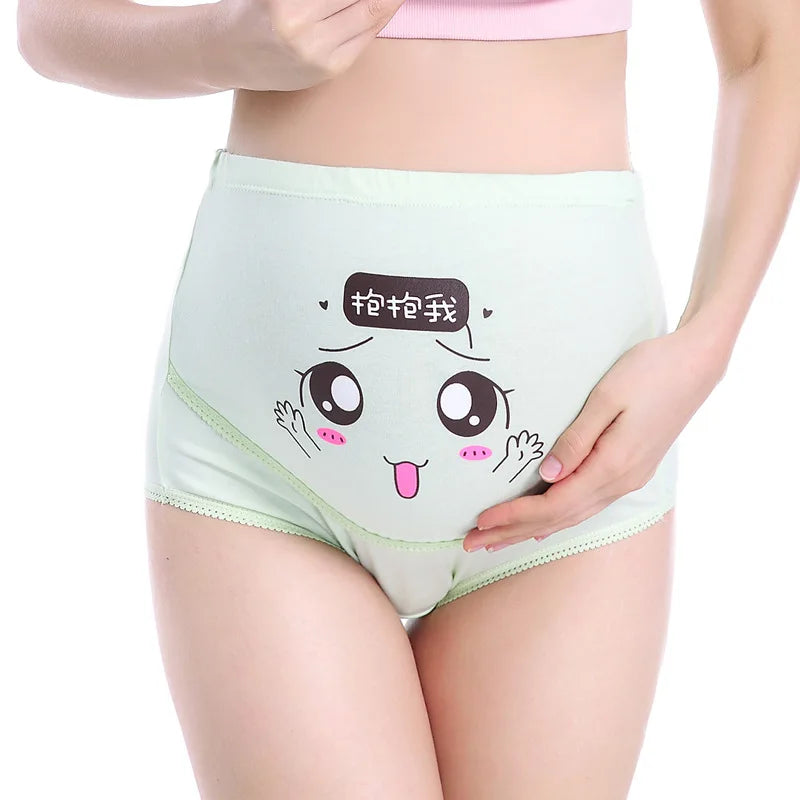Mutandine di cotone per la biancheria intima di maternità incinta Mutandine vestiti per le donne incinte Slip di gravidanza Intimo di maternità a vita alta