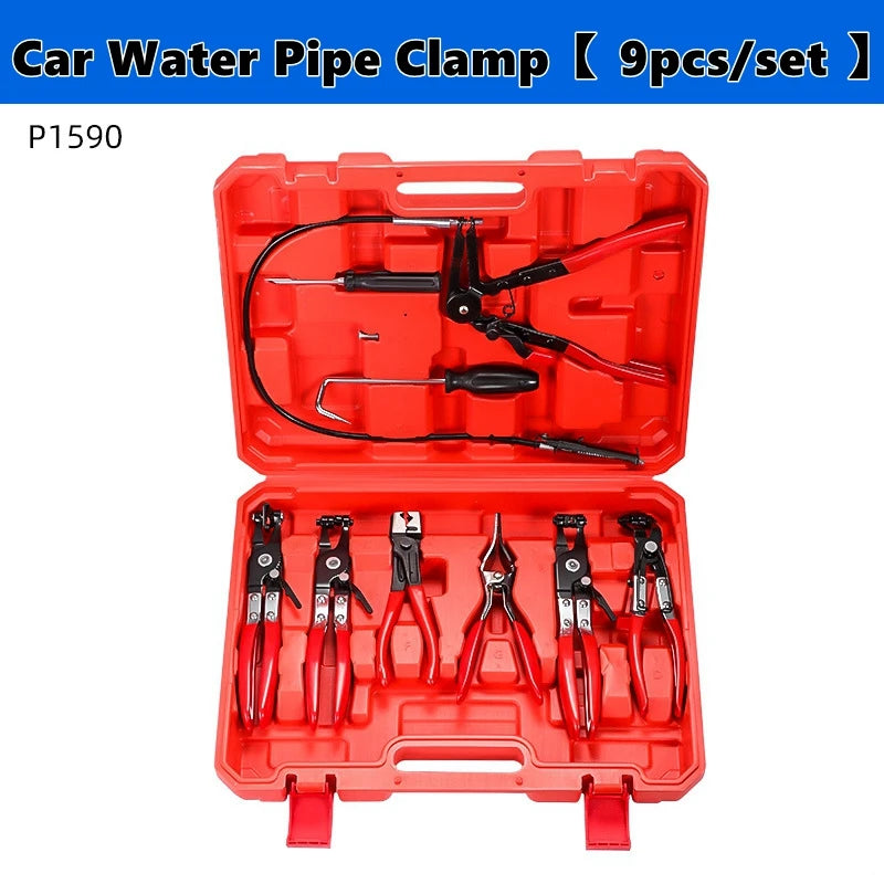 Pinze per fascette stringitubo, set di pinze per fascette stringitubo a lungo portata per filo, set di tubi flessibili per olio combustibile, acqua, strumenti automatici, riscaldatore per radiatore refrigerante e tubo dell'ac