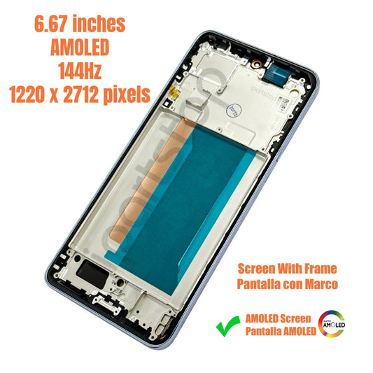 Display sostitutivo iParts per Xiaomi 13T 2306EPN60G 13T Pro 5G 23078PND5G 144Hz AMOLED Touch Screen con gruppo telaio OEM