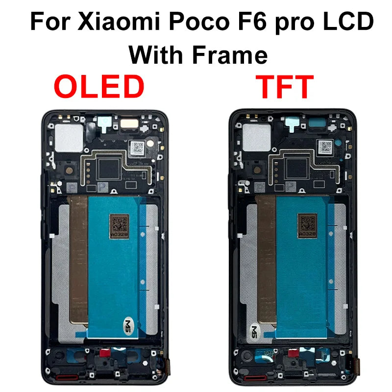 Display OLED da 6,67" per Xiaomi Poco F6 LCD 24069PC21G, schermo touch e digitalizzatore per Poco F6 Pro LCD 23113RKC6G, ricambi di ricambio