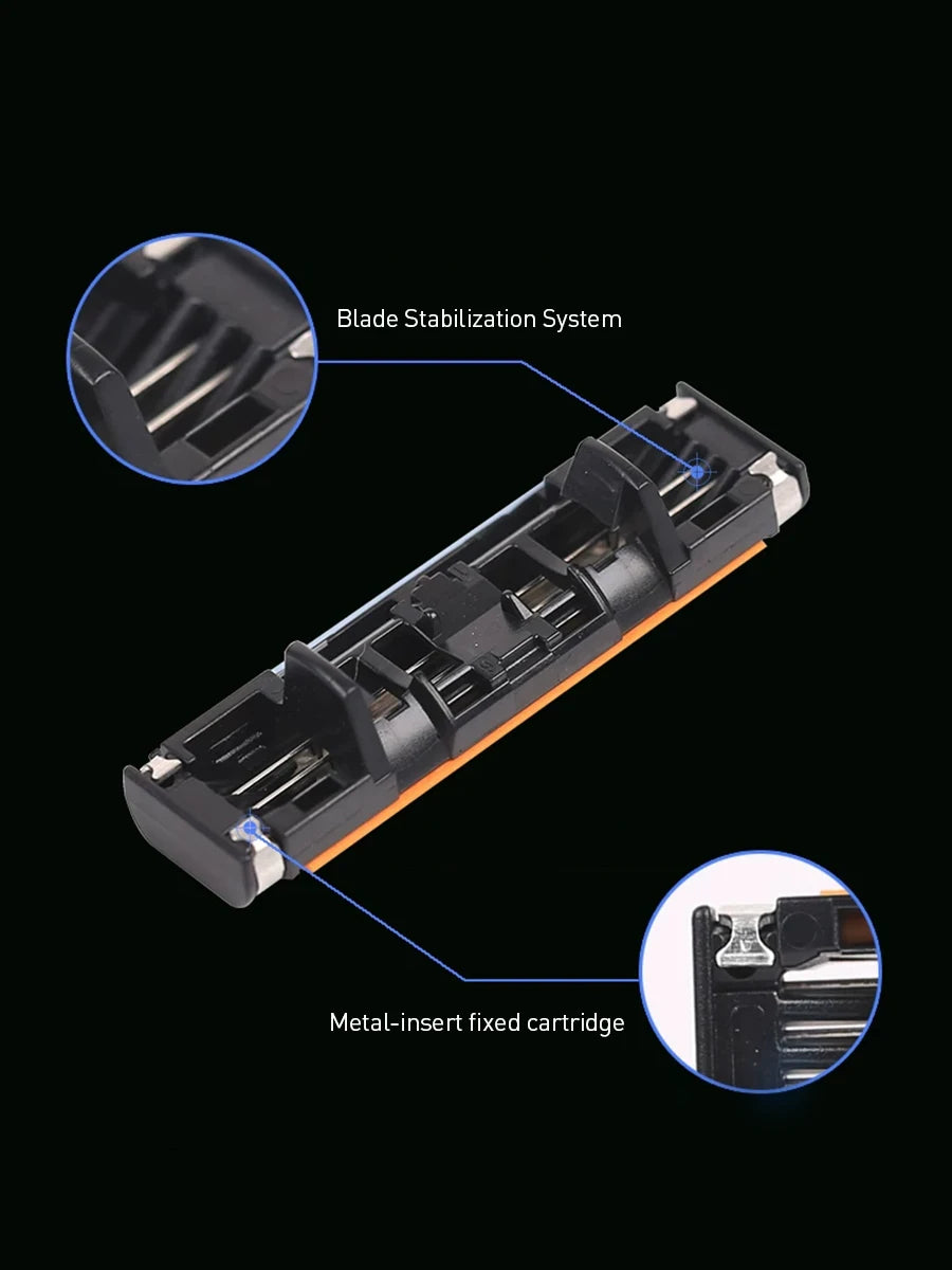 Testine di ricambio per rasoio Gillette Sensor 3, 8 pezzi, lame a 3 strati in acciaio inossidabile nano con striscia lubrificante per Sensor3 Vector3