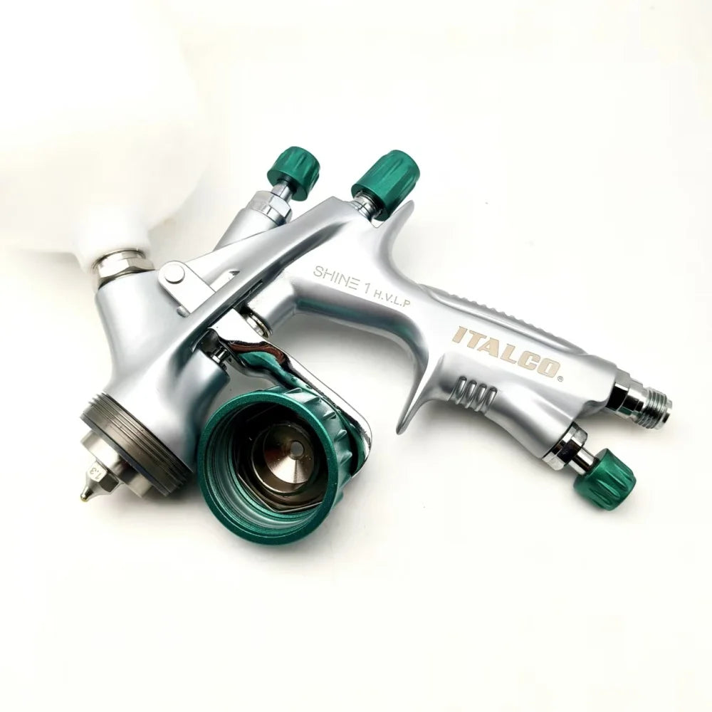 Pistola a spruzzo per vernice originale HVLP SHINE 1 Vernice a base d'acqua 1,3 mm ITALCO Pistole per vernice spray di alta qualità per aerografo per automobili