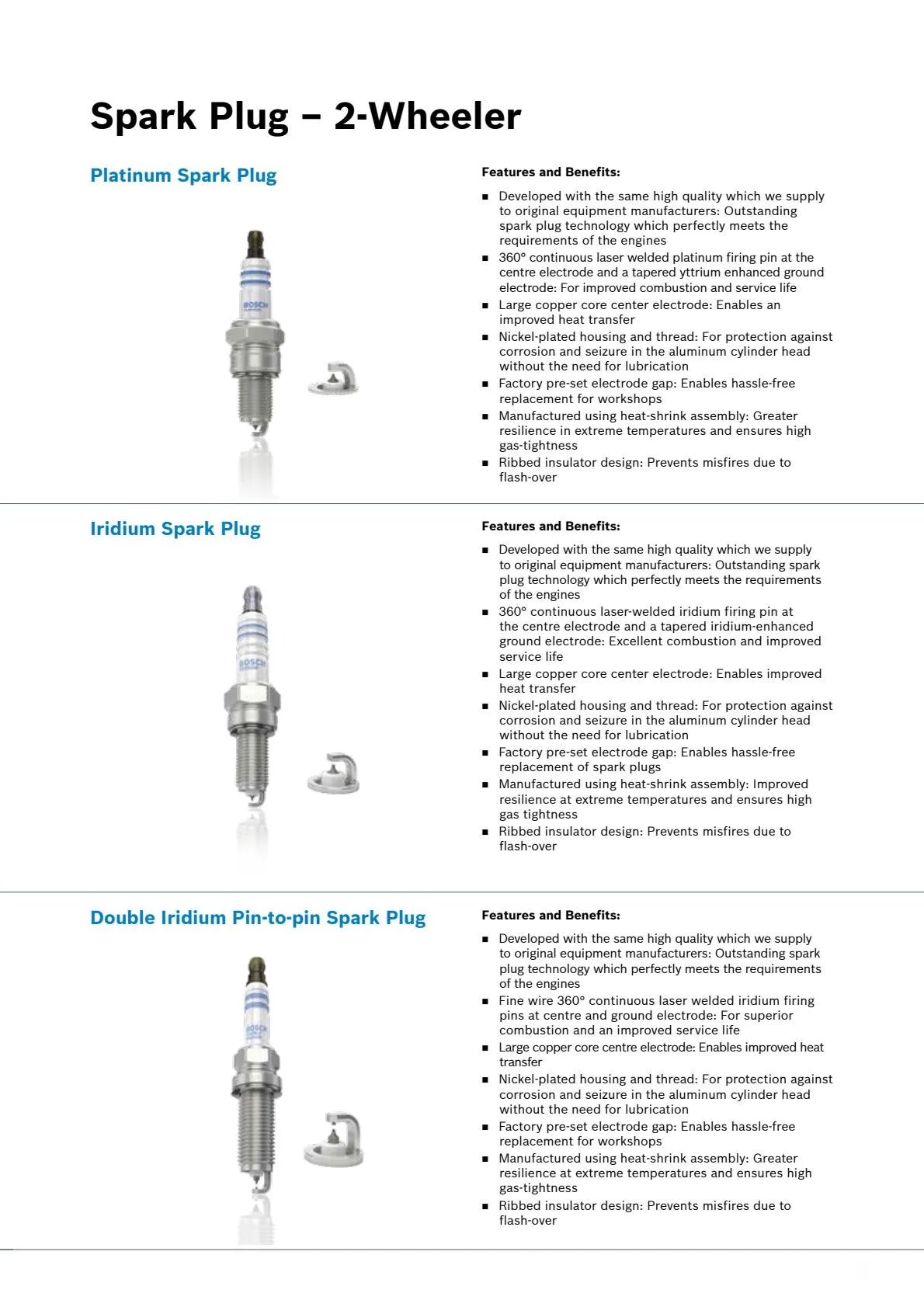 4 candele Bosch Double Platinum FR7KPP33U+ per Toyota Corolla Verso Yaris/Vios, per Hyundai Elantra【OE:JE411811】