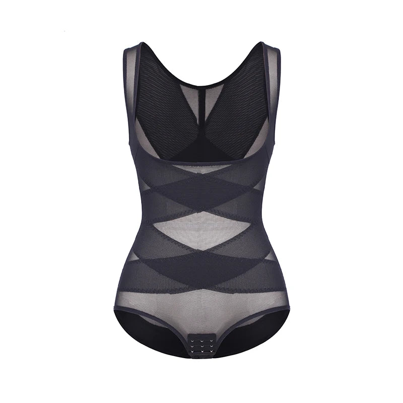 Mesh Shapewear Body per le donne Tummy Control vita Trainer Butt Lifter mutandine dimagrante Body Shaper Open Bust Underwear 2024