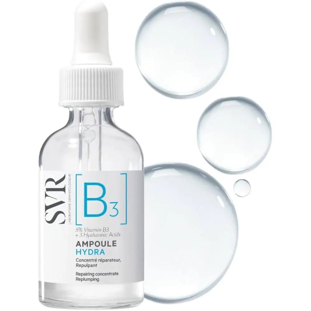 SVR B3 Ampoule Hydra 30 ml | Siero Riparatore Idratante con Niacinamide e Acido Ialuronico