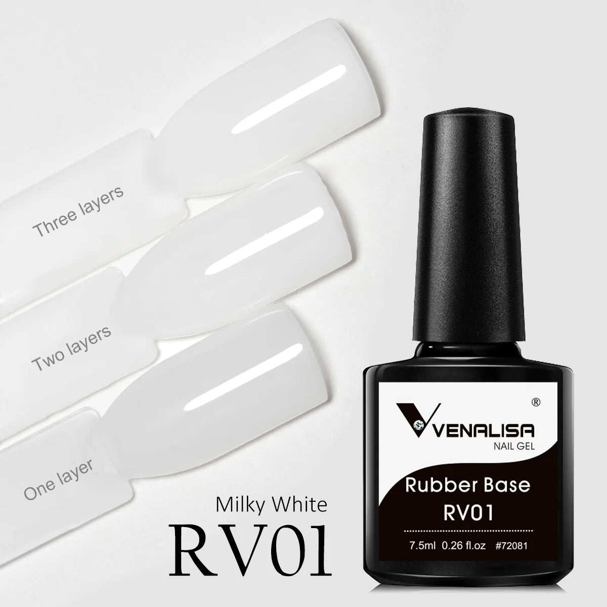 VENALISA Base in Gomma Cappotto Colore Gel per Unghie Smalto Gelatina Semi Trasparente Francese per Unghie Camouflage Soak off UV LED Gel per Unghie Smalto
