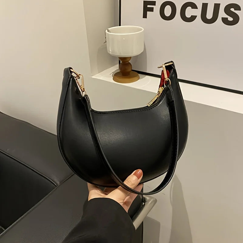 Borsa da Donna a Tracolla a Forma di Luna, Nuova Moda Lussuosa Borsa a Spalla Singola da Donna