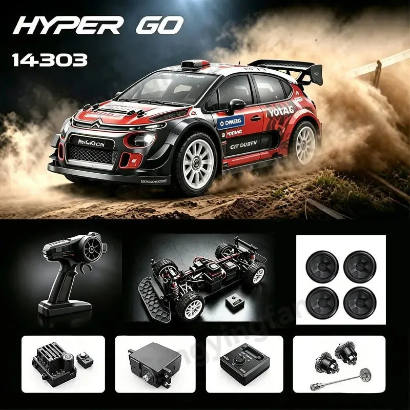 MJX HYPER GO 1/14 14304 14303 60KM/H Auto da Corsa RC Fuoristrada ad Alta Velocità con Trazione Integrale e Motore Brushless 2.4G, Regalo per Ragazzi
