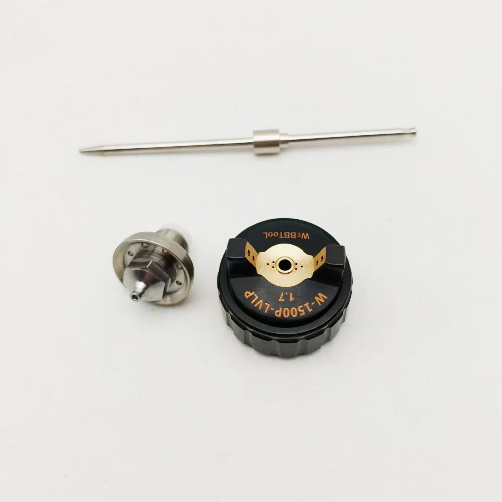 Pistola a spruzzo 1500P Kit ugelli 1,7 mm Tappo pistola per vernice Ugello Ago in tre pezzi