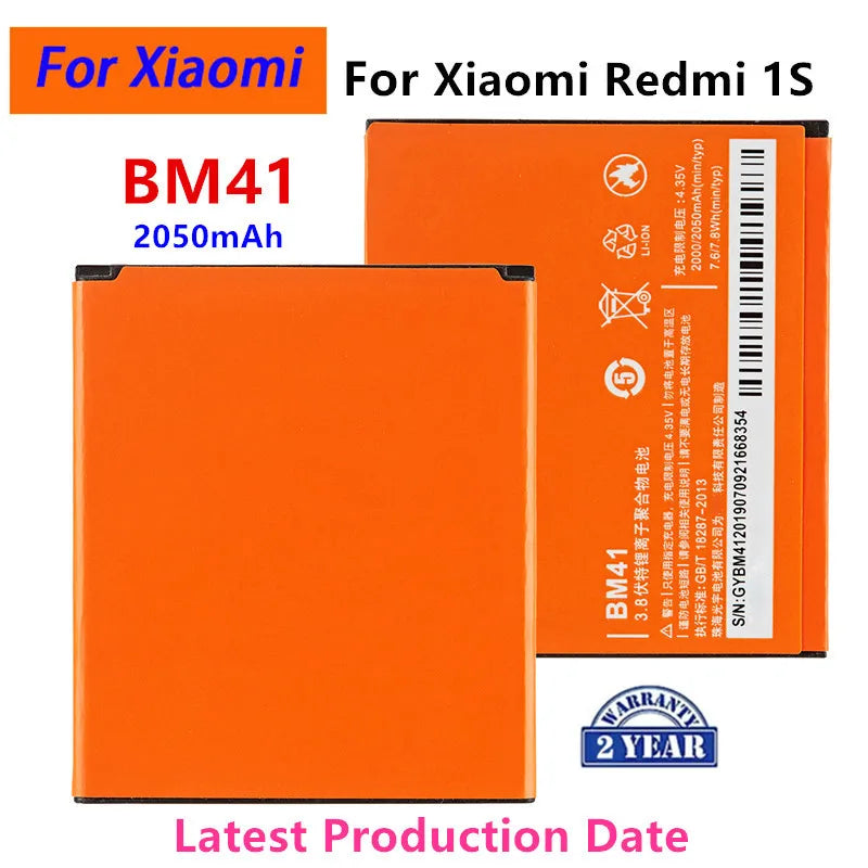 100% batteria originale BM41 2050mAh per Xiaomi Redmi 1S Redmi1S BM41 batterie di ricambio per telefono di alta qualità