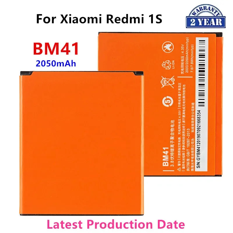 100% batteria originale BM41 2050mAh per Xiaomi Redmi 1S Redmi1S BM41 batterie di ricambio per telefono di alta qualità