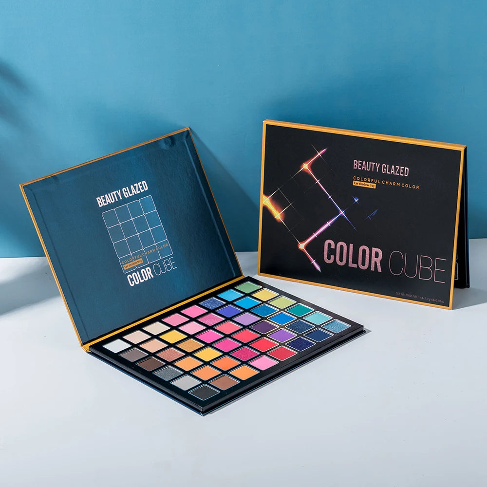 Piatto ombretto per trucco scenico, europeo e americano, eccitato, 48 colori